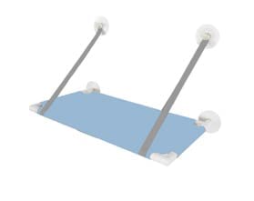 emily pets Cat Window Perch Hammock Bed Cooling Breathable Deck Window Suction Cups Seat Cat Shelves Sunbath Hammock Bed for Cat, Kitten and Puppy (Hold UP to 10KG 22lbs(Blue)