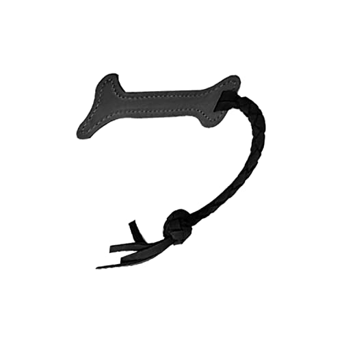 emily pets Interactive Natural Leather Tug Toy- Bone