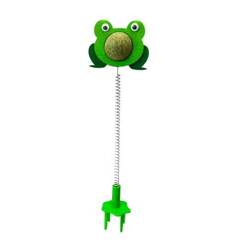 cature Care by Nature Cat Chew Toy Frog Shape Interactive Kitten Catnip Toy Funny Cat Wand Toy Cat Stick Toy With Plug(Frog Shape)