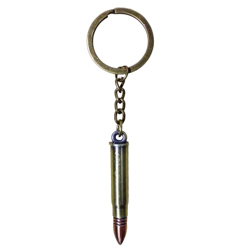 Lulala bullets pendant keyfob bullets keychain creative gift keychain bullets keyring chain key chain solid (Bullet1)