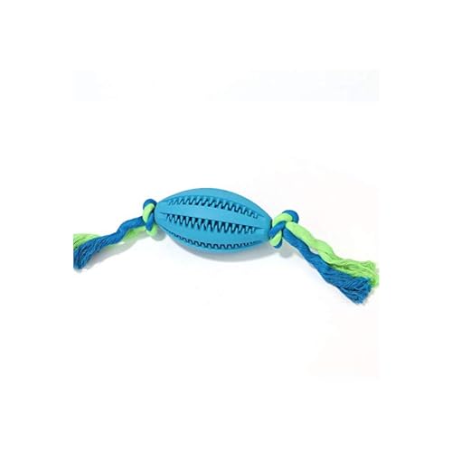 emily pets Dog Toy Pet Rubber Toy Molars Clean Teeth Rugby Medium and Large Dog Toys (Sky Blue)