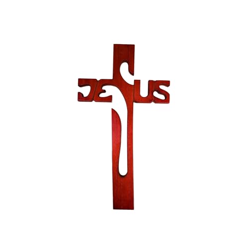 F DREAM Jesus Cross, Wooden Cross Wall Decor, Hanging Wall Cross, Suitable for Christian Gift