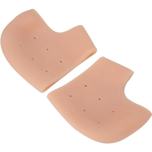 F DREAM Foot Protection Function, Cushion Protection Pads, Perforated Shock Absorption and Moisturizing Heel Protectors for Men and Women(Skin Tone with Holes)