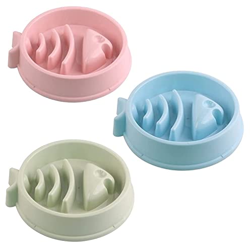 SRIPET Slow Feeder Dog Bowls Dog Food Bowl Slow Feeder Prevent Choking & Overeating fish shape,Interactive Non Slip Healthy Dog Slow Eating Bowl for Small & Medium Dogs Puzzle Pet Feeding Bowls(Green)