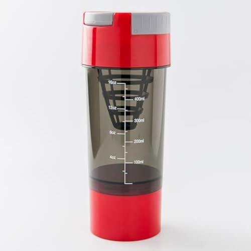 SRI Plastic Gym Protein Shaker Bottle, Capacity 500ml (Color-Red)