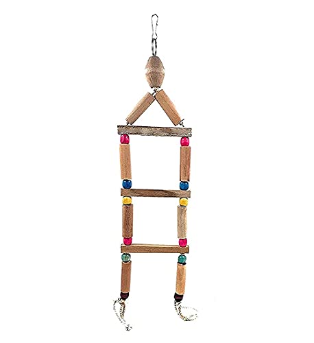Emily Pets Parrot Toy,Natural Wooden Bridge, Chewing,Hanging Toy, Parrot Nest Suitable for A Wide Variety of Large and Small Parrots and Birds