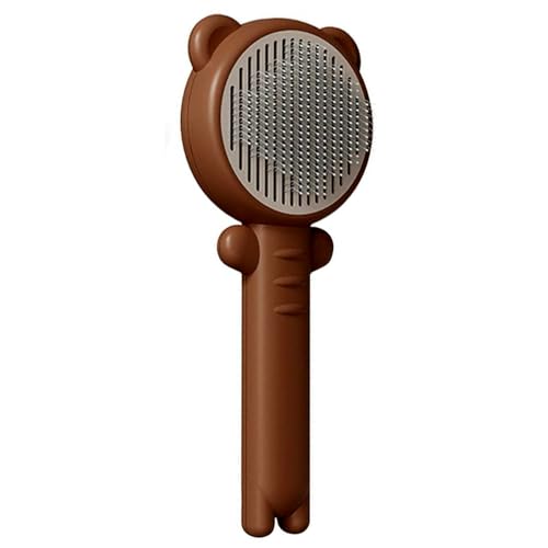 Cature Care by Nature Slicker Brush for Dogs - Portable Cat Brush for Shedding - Grooming Comb Removes Loose Hair & Dirt - Deshedding Brush for Dogs, Cats (Brown)