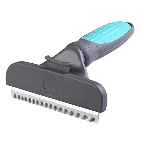 Emily Pets Grooming Brush with One-click Cleaning Function Professional Shedding Tool for Dogs and Cats, Effectively Reduces Shedding by Up to 90% (Sky Blue Large)