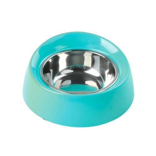 Emily Pets Double Cat Bowls – Stainless Steel Food & Water Bowls with No-Spill Resin Stand, Non-Skid, Easy Clean Feeding Station for Cats & Small Dogs (Multi Color)