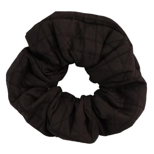 F DREAM Women's Fabric Scrunchie, Wide Scrunchies, Fashion Hair Accessories,Hair Ties, Hair Band (RB-Black)