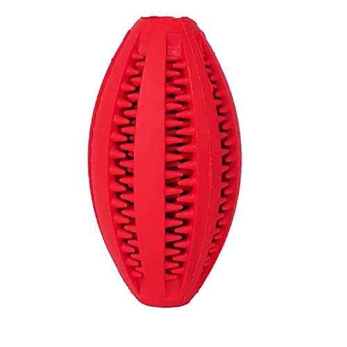 emily pets Dog Toy Ball Nontoxic Rubber Ball Treat Feeder Ball Dog Interactive Ball for Dog Teeth Cleaning and IQ Training Ideal for All Breeds Dogs (Red, 12 cm)