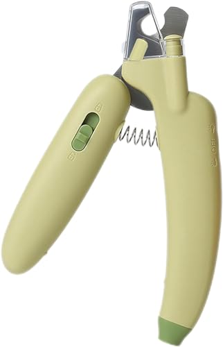 Cature Care by Nature Dog Nail Clippers,Ultra Bright LED UV Light Safety Guard - Special Cute Design Claw Trimmer, Pet Nail Clippers for Cat Dog Pet Nail Trimmers, Pet Grooming Clippers Tools Green