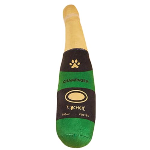 cature Care by Nature Plush Dog Toy Squeaky Stuffed Dog Toys,Plush Champagne Bottle 28 Cm,Dog Interactive Toy Squeaky Pet Toys For Dogs,Puppies,Small,Medium Dogs,Pets