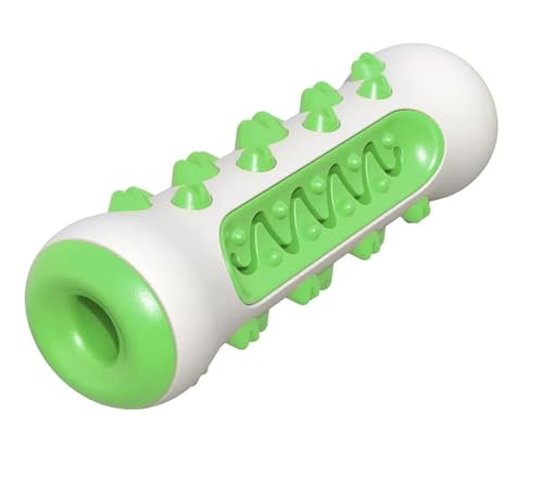 emily pets Interactive Dog Bone Chew Toy Toothbrush for Small Medium Dogs, Bite-Proof, IQ Training Dog Toy, Teeth Cleaning Chew Toy for Aggressive Chewers Green