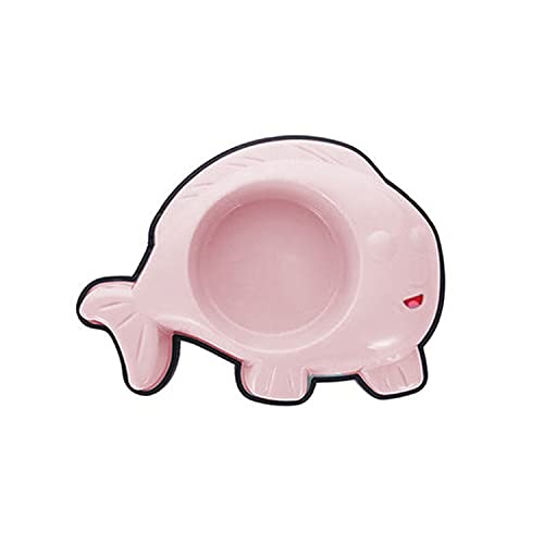 Emily Pets Pet Bowl Multicolor Cartoon Fish Mouth Type Dogs and Cats Durable Pet Feeder,Non Skid & Non-Spill,Anti-Fall Food Dolphin Utensils Pet Supplies Fish-Shaped Dog Bowls(Pink)