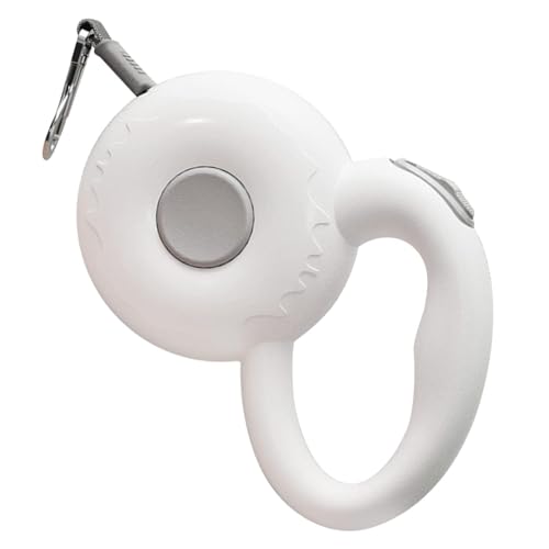Emily Pets Dog Leash, 9.8 Feet Curved Handle Telescopic Tractor Tape for Cat, Dog,Kitten,Puppy(Color-White)