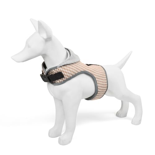 cature Care by Nature Cat Harness Walking Escape Proof, Cat Hoodie Sweaters Adjustable Cat and Dog Harness with Cap for Cat Kitten Puppy (Beige, L)