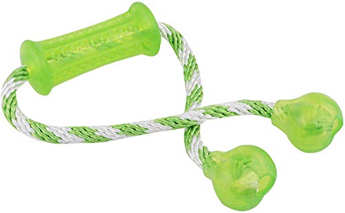 emily pets Dog Rope Toys Indestructible - Durable Dog Toys for Boredom, Natural Cotton Rubber, Tug of War, Puppy Teething Toys for Small Medium Dogs (Green)