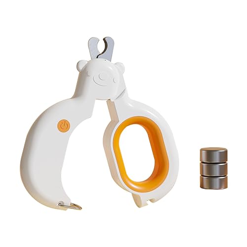 Cature Care by Nature Professional Pet Nail Clipper with LED Light Dogs Cat Grooming Tool Scissor Nail Toe Claws Scissor Pet Supplies, Pet Grooming Accessories for Puppies, Dogs, Kittens White