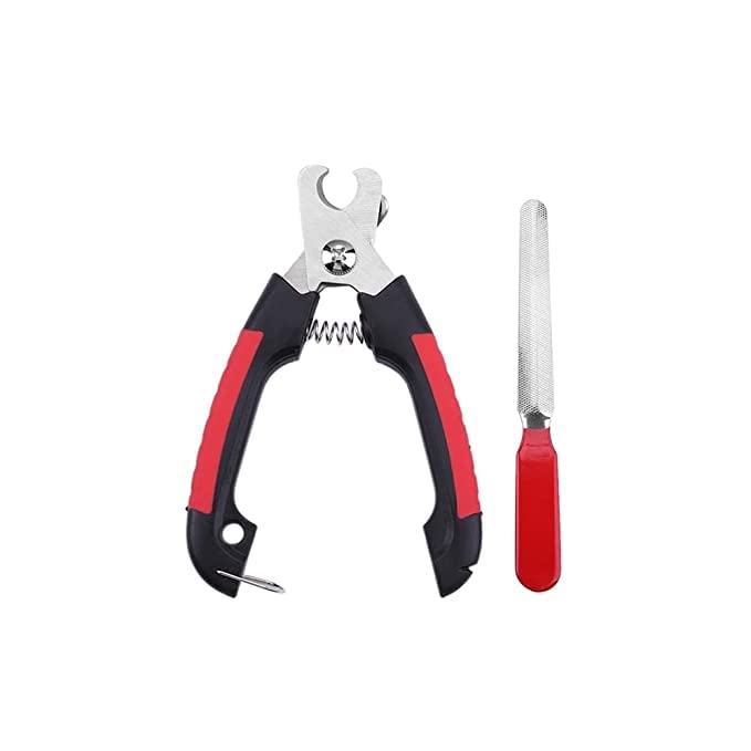 SRIPET Pets Professional Stainless Pet Dog Cat Nail Clippers | Pet Nail Trimmers & Nail File Set Includes a Built-in Safety Guard Pet Grooming Tool for Large and Small (Small)