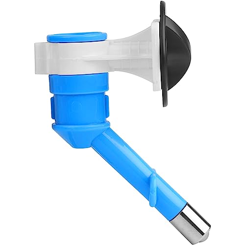 Cature Care by Nature Dog Water Nozzle Drinker Head Pet Dispenser Water Bottle Double-Head Single Automatic Feeder Nozzle Plastic Steel Ball Hanger for Dogs Cats (Sky Blue)