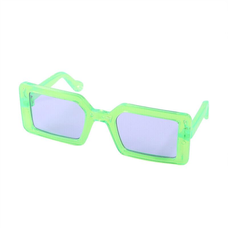 Emily Pets Glasses Puppy Outfits Dog Sunglasses Plastic Portable Puppy Eyeglasses Cat Dog Puppy Funny Eyeglasses Eye- Wear Cosplay Photos Props Accessories Black Small Dog Costume (Green)