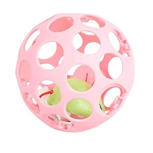 Emily Pets Mouse for Flickering cat Play Toy Plastic Toy cat Scratch Ball Sound Ball and pet cat Hollow Ball (Pink)