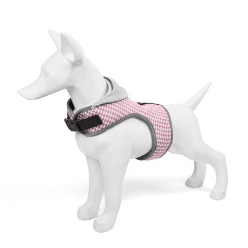 Emily Pets Cat Harness Walking Escape Proof, Cat Hoodie Sweaters Adjustable Cat and Dog Harness with Cap for Cat Kitten Puppy (Pink, M)