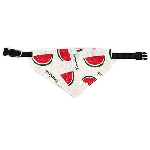 Cature Care by Nature Adjustable Cute Medium Dog Collars Puppy Pet Slobber Towel Outdoor Cats Collar Dog Collar Neckerchief/Watermelon/Medium
