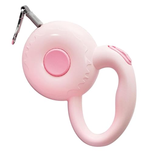 Emily Pets Dog Leash, 9.8 Feet Curved Handle Telescopic Tractor Tape for Cat, Dog,Kitten,Puppy(Color-Pink)