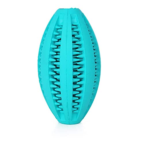 emily pets Dog Toy Ball Nontoxic Rubber Ball Treat Feeder Ball Dog Interactive Ball for Dog Teeth Cleaning and IQ Training Ideal for All Breeds Dogs (Sky Blue)(12 CM)