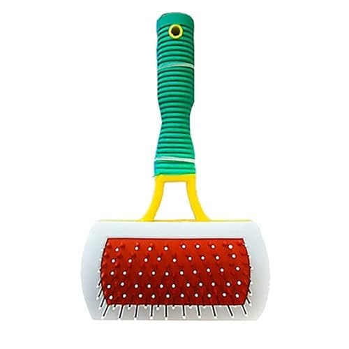 Emily Pets Dog Grooming Slicker Brush, Cat Dog Grooming Slicker Massage Brushes, Soft Bristle Bath Brush for Cats, Double-Sided Spring Comb Shedding Grooming Tools