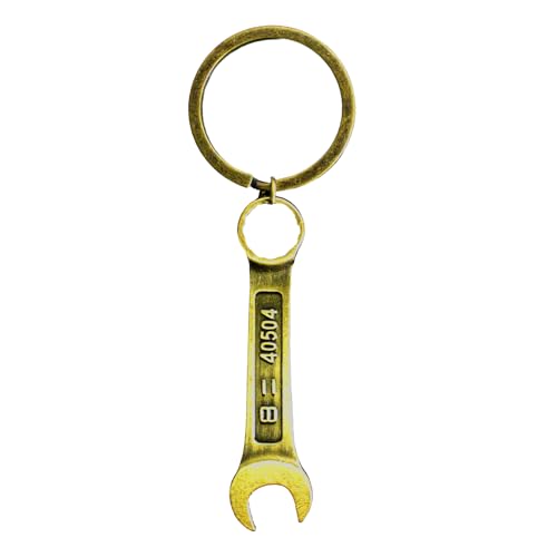 Lulala Mini Wrench Keychain Key Tag Combination Tool Metal Spanner Keyring Pendant Creative Ornament Tool Key Ring Key Holder Organizer (Wrench1)