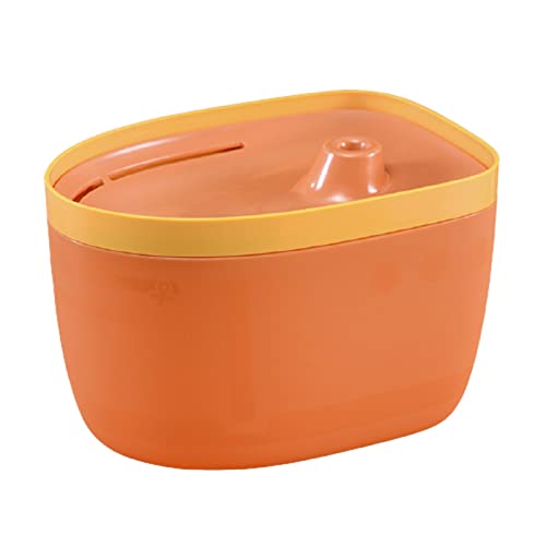 Emily Pets Dog Automatic Fountain Water Bowl Waterbowl Large Drinking Bowl Cat Drink Cat Water Fountains,Pet Water Fountain, Cat Drinking Fountain, Kitty Water Fountains Water Bowl for Cats(Orange)