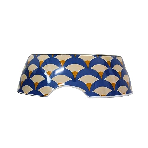 Emily Pets Pet Bowl for 100% Melamine & Premium Stainless Steel Dog Cat Bowls Dog Bowls Cat for Slow Food Treat Pet Dog for Puppy Treat Non-Slip| Blue Small | Pack of 1