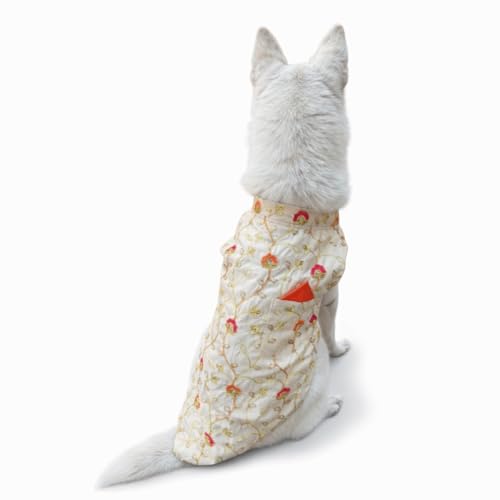 Lulala Dog Sherwani Ethnic Wedding Outfit for Dogs, Embroidered Traditional Pet Clothes, Festive Indian Kurta Style Dog Apparel for Small to Large Dogs