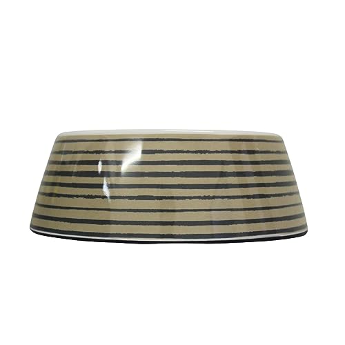 Emily Pets Printed Melamine Dog Food Bowl, Non Skid Base,Anti-Slip Pet Feeder Bowls, Pet Water & Food Bowl for Dogs and Cats 800Ml (Stripes Designs)