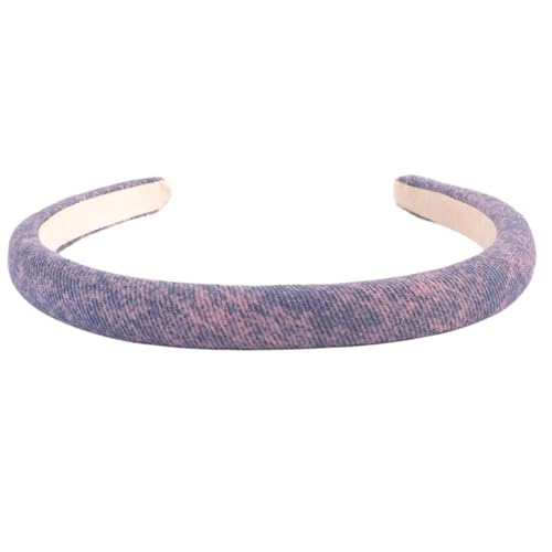 F DREAM 1pc Women's Pu Leather Hidden Purple Denim Vintage Headband Hair Band