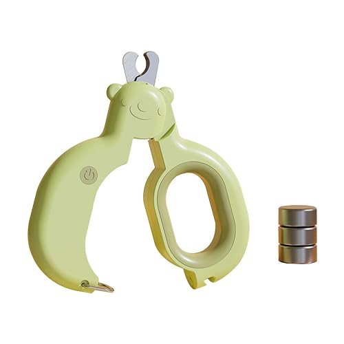 Emily Pets Nail Clipper with LED Light Dogs Cat Grooming Tool Scissor Nail Tool Claws Scissor Pet Supplies (Green)