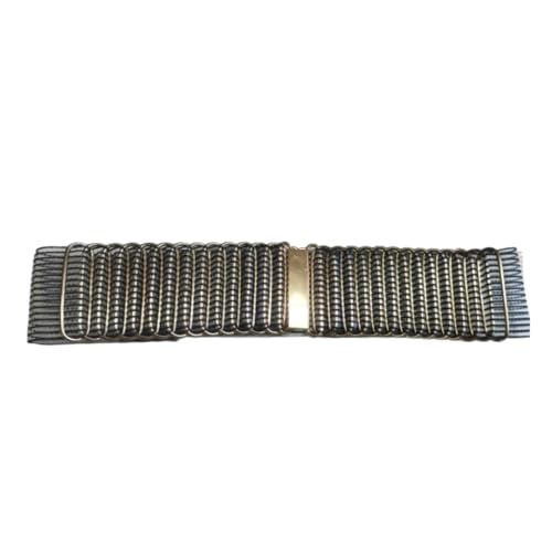 FDreaM Women's Elastic Waist Belt with Metal Stretch Buckle | Adjustable Wide Fashion Belt for Dresses, Kurtis, Gowns, Tops & Tunics (Black)