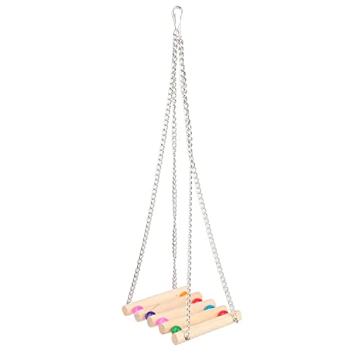 WildBird Care Bird Swing Perrot Cage Hanging Toy Parrot Hammock Wooden Cage for Conure Calocyles Budgies Pacaws Fins (Pack of 1)