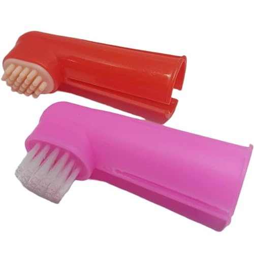 Emily Pets Soft Dog Finger Toothbrush Includes Massage Finger Brush Grooming Dog & Cat Toothbrushes Approved, Oral Care, Teeth & Gums Care for Dogs, Cats and Pets