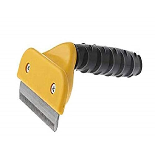 Emily Pets Deshedding Tool Pet Hair Removal Comb for Dog Cat (Yellow)