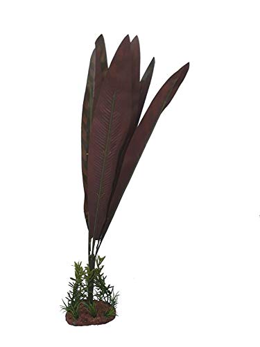 emily pets Aquarium Artificial Plastic Plant for Fish Tank Home Decorative (Brown, Height: 16 inch)