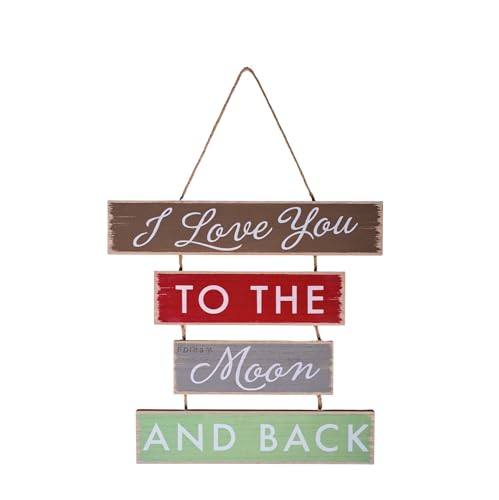 F Dream I Love You To The Moom And Back Text Printed Wall Hanging Board, Designer Door Hanging-Wall Décor Items, House Decoration, Quotes Decorative Items, Wall Hangings for Home Decoration