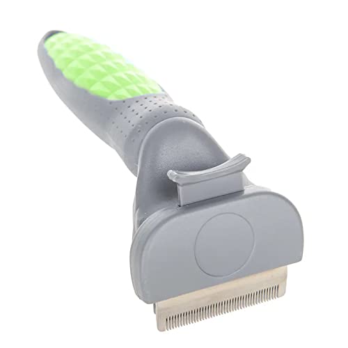 Emily Pets Grooming Brush with One-click Cleaning Function Professional Shedding Tool for Dogs and Cats, Effectively Reduces Shedding by Up to 90% (Green Small)
