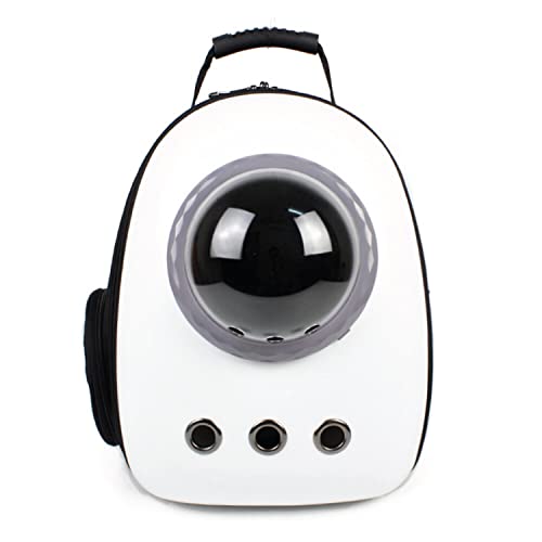 Emily Pets Backpack Cat Transport Cat: Small Dog Backpack Bag Pet Carrier Cat Backpack Chihuahua Travel Transparent Capsule Bubble Carry Bag Cat Bag Carry Backpack Kitten(White)