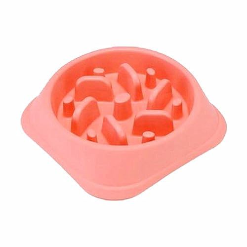 meioro Anti-Choke Dog Slow Food Bowl, Red, 12-Inch