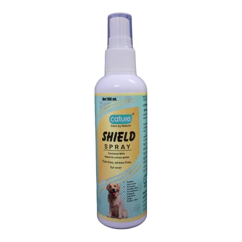 Cature Neem & Lemon Grass Tick Flea Spray for Dogs 100 ml | Quick Results |Treatment, Preventive, Ecoparasite Killer and Repellent Spray