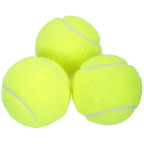 emily pets Tennis Balls for Dogs | Non-Toxic & Durable Parrot Green Fetch Balls for Pets | High-Visibility Dog Toy | Pack of 3 | Ideal for Playing, Fetch & Chewing